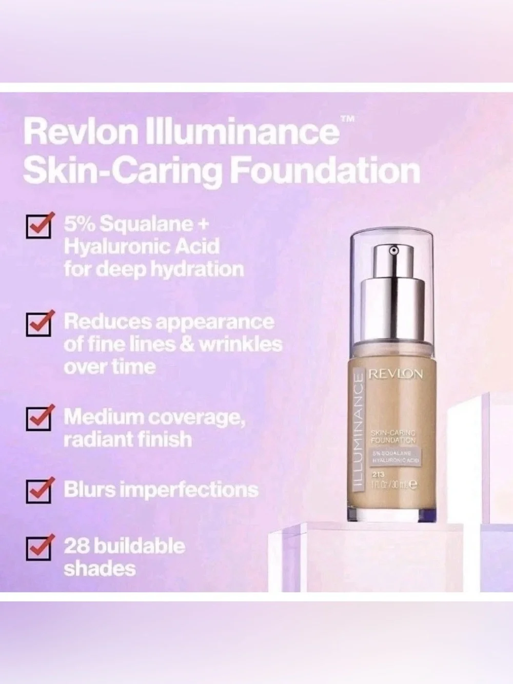 Revlon Illuminance Skin-Caring Liquid Foundation Shade 313 Light Tan (Set Of 2)